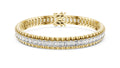 The Horizon Step-Cut Line Bracelet Yellow Gold
