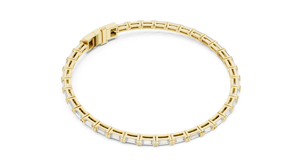 The Linear Baguette Tennis Bracelet Yellow Gold