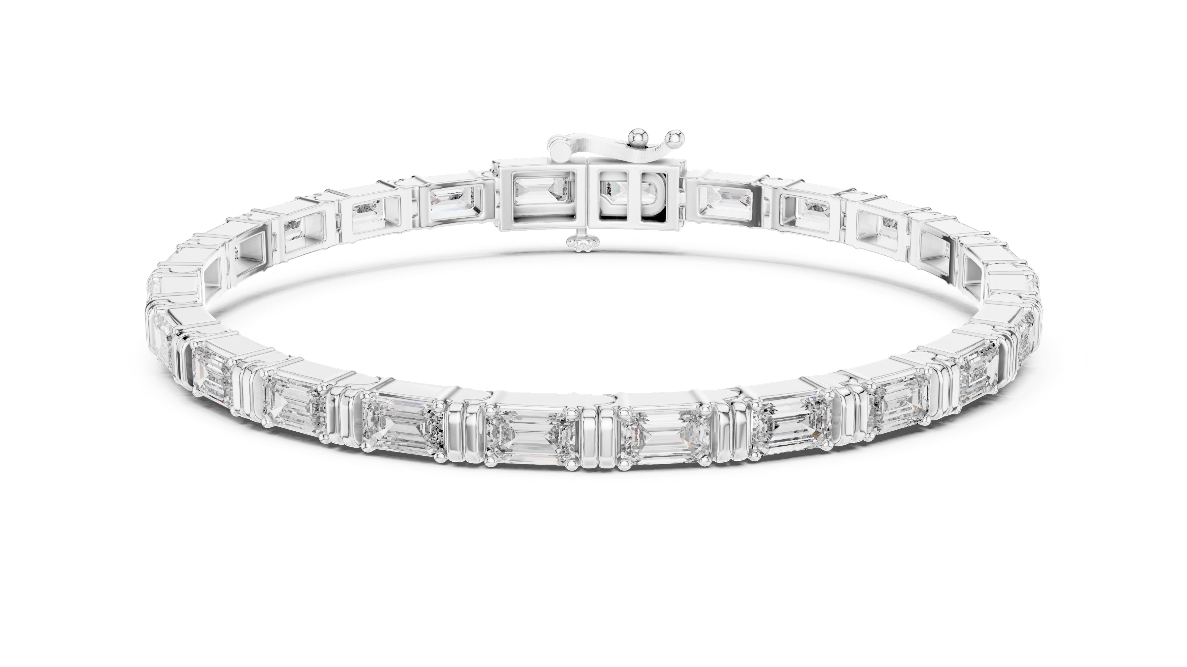 The Grand Emerald Tennis Bracelet White Gold