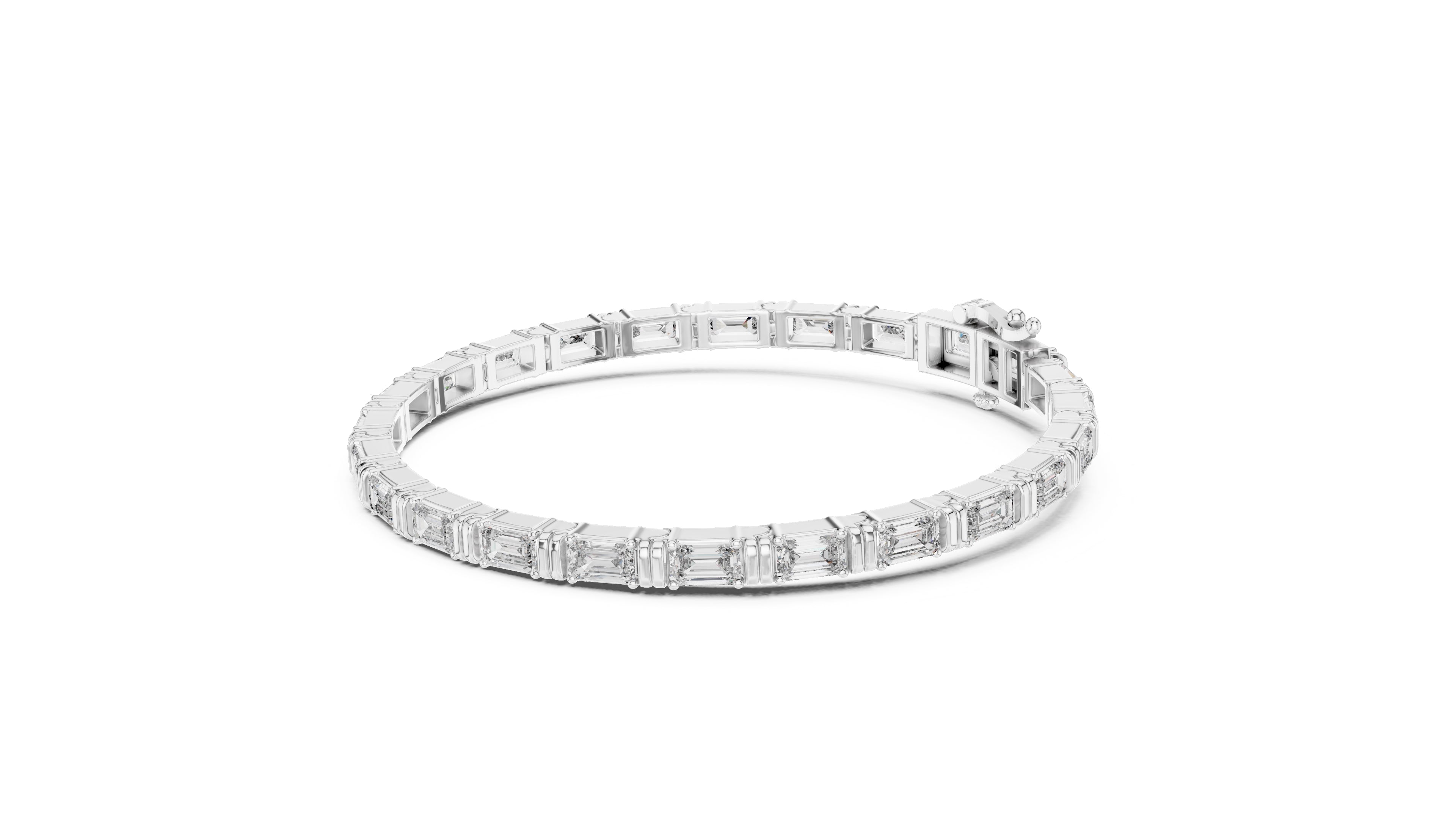 The Grand Emerald Tennis Bracelet White Gold