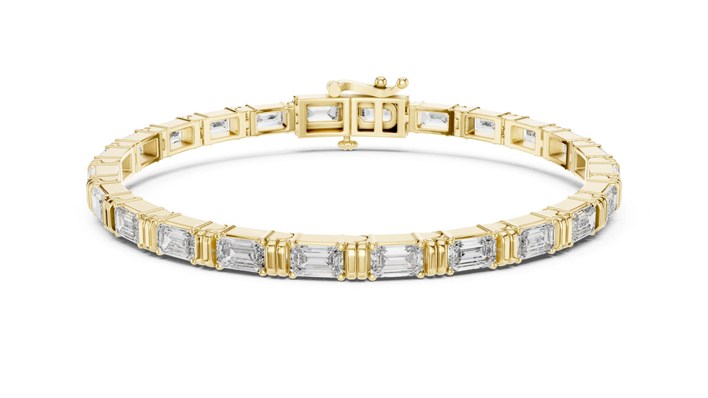 The Grand Emerald Tennis Bracelet Yellow Gold