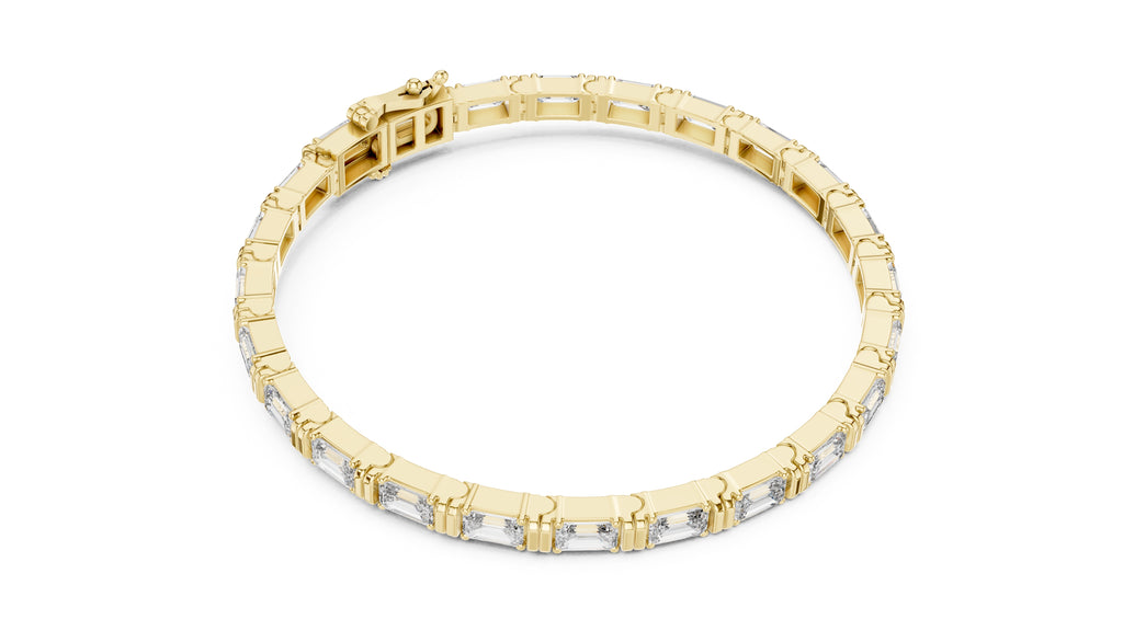 The Grand Emerald Tennis Bracelet Yellow Gold