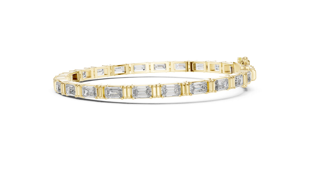 The Grand Emerald Tennis Bracelet Yellow Gold
