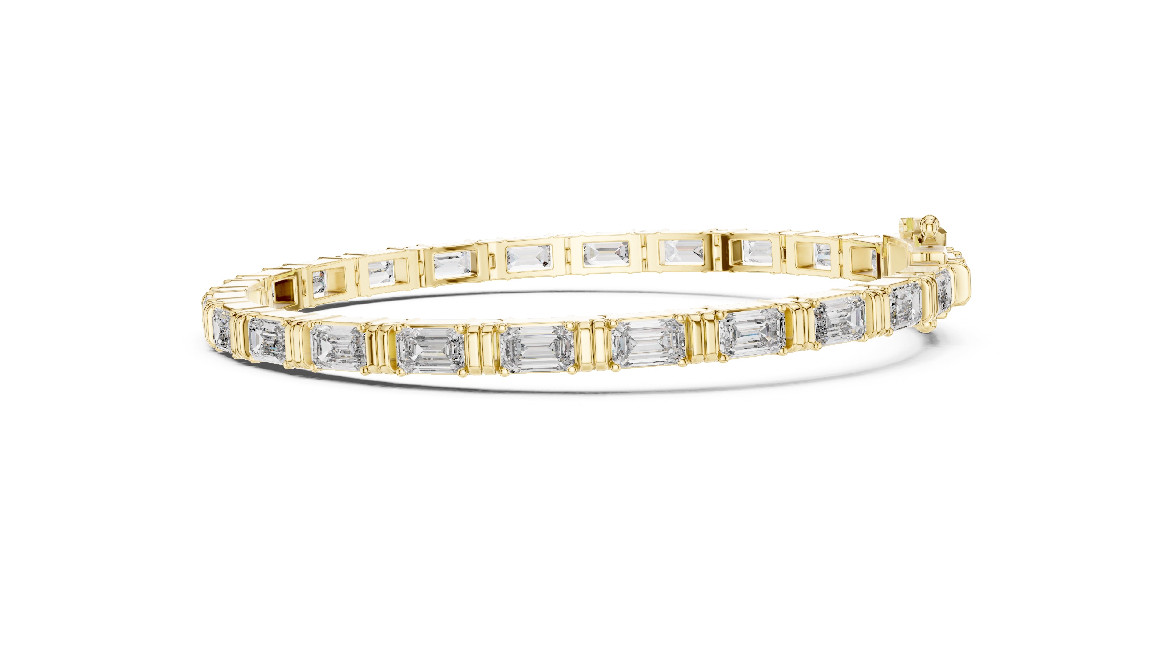 The Grand Emerald Tennis Bracelet Yellow Gold