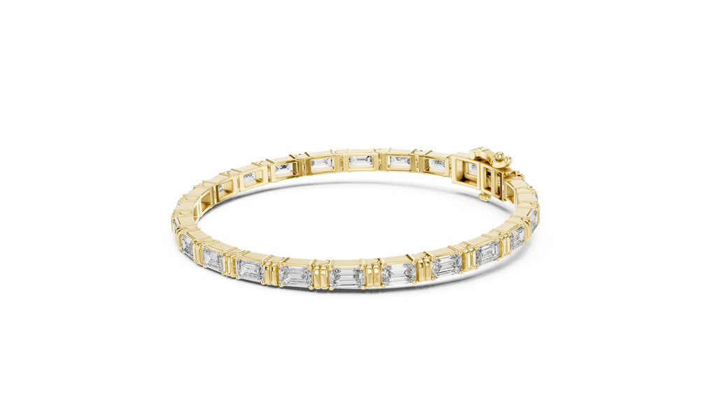 The Grand Emerald Tennis Bracelet Yellow Gold