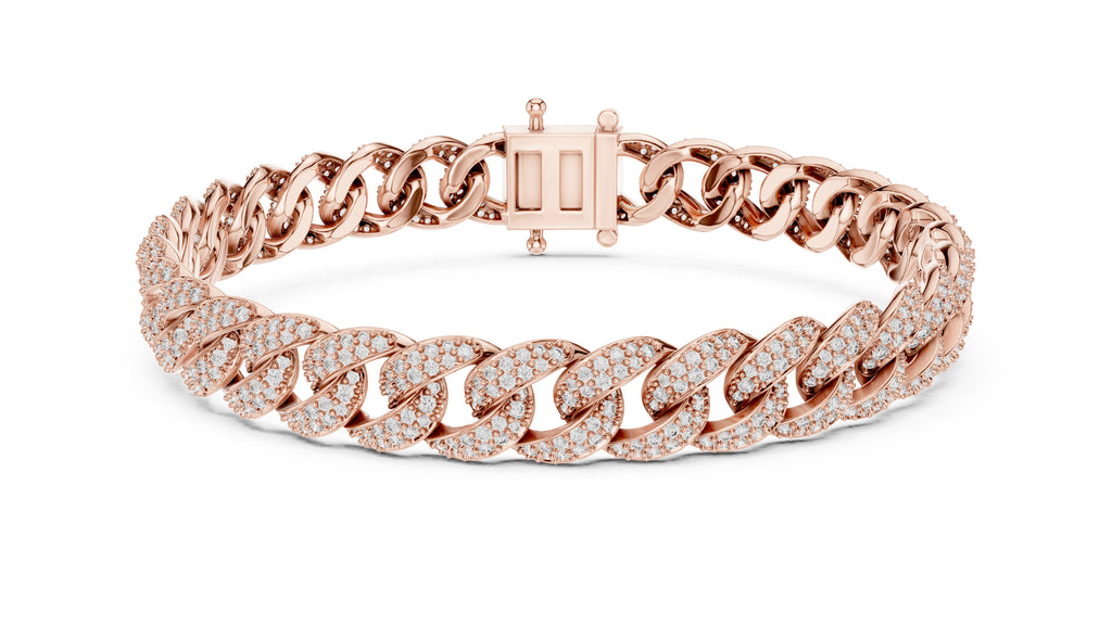 The Imperial Pave Cuban Chain Rose Gold