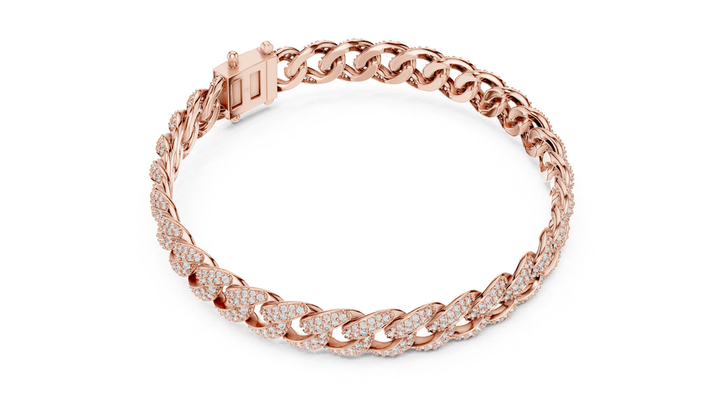 The Imperial Pave Cuban Chain Rose Gold
