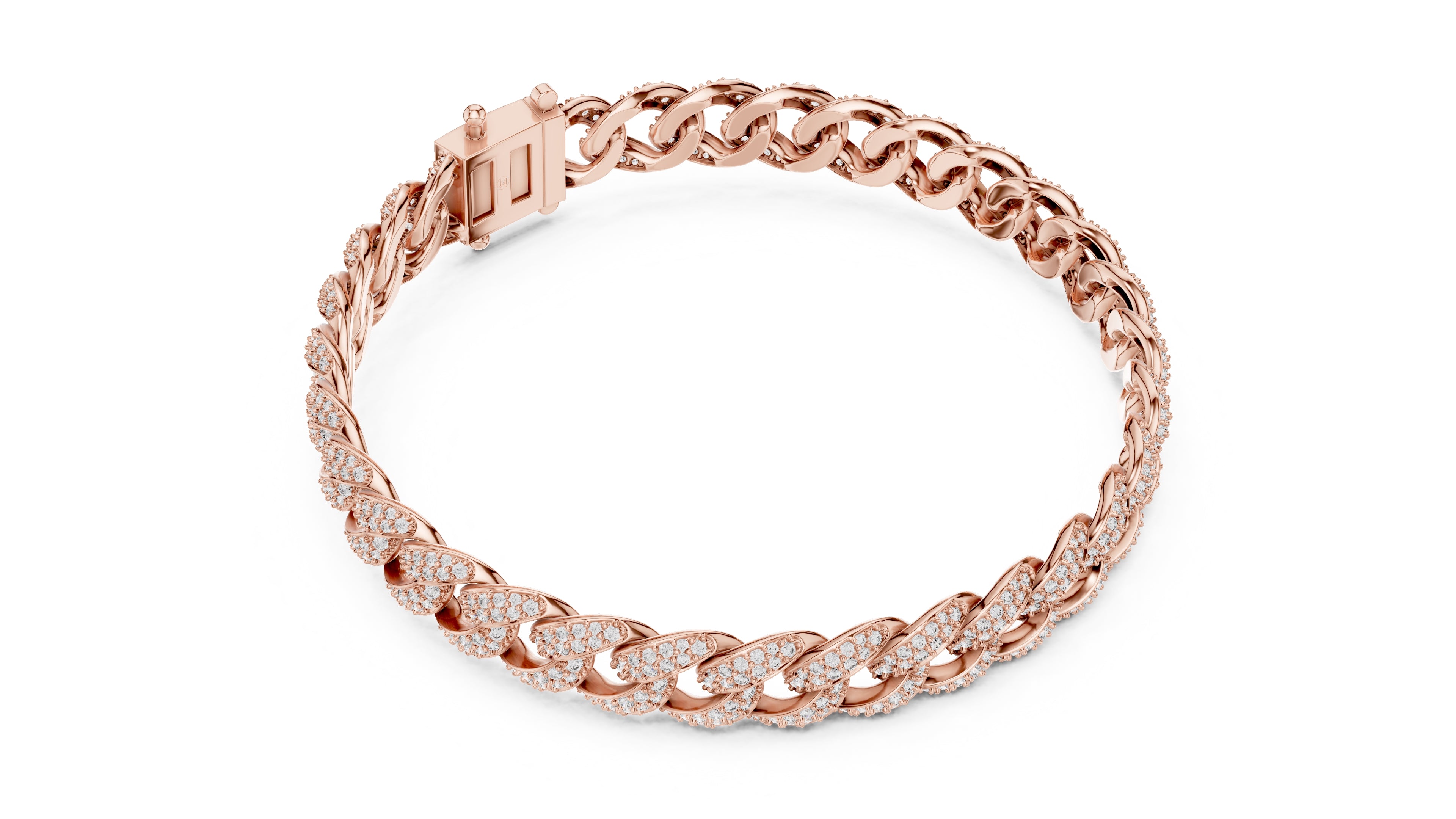 The Imperial Pave Cuban Chain Rose Gold