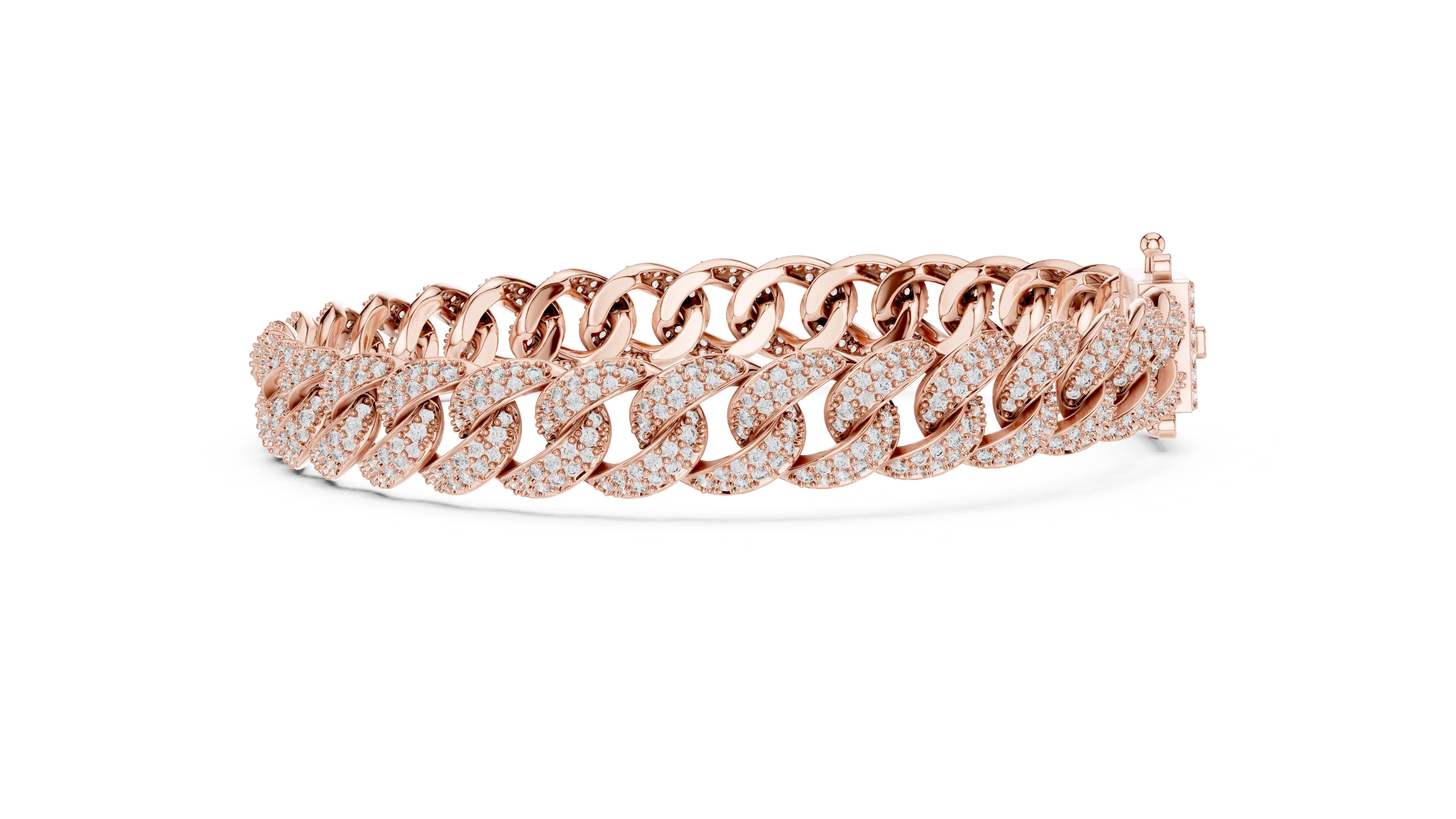 The Imperial Pave Cuban Chain Rose Gold