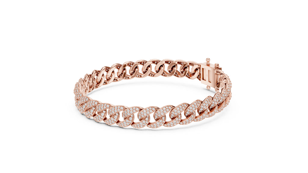 The Imperial Pave Cuban Chain Rose Gold