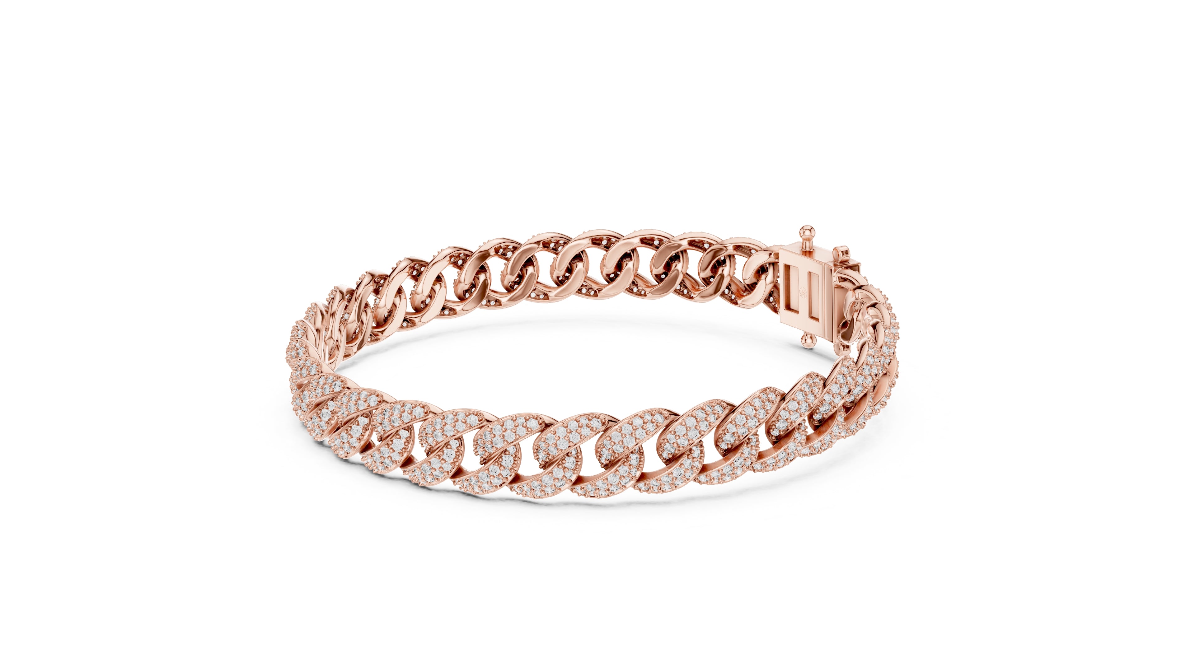 The Imperial Pave Cuban Chain Rose Gold
