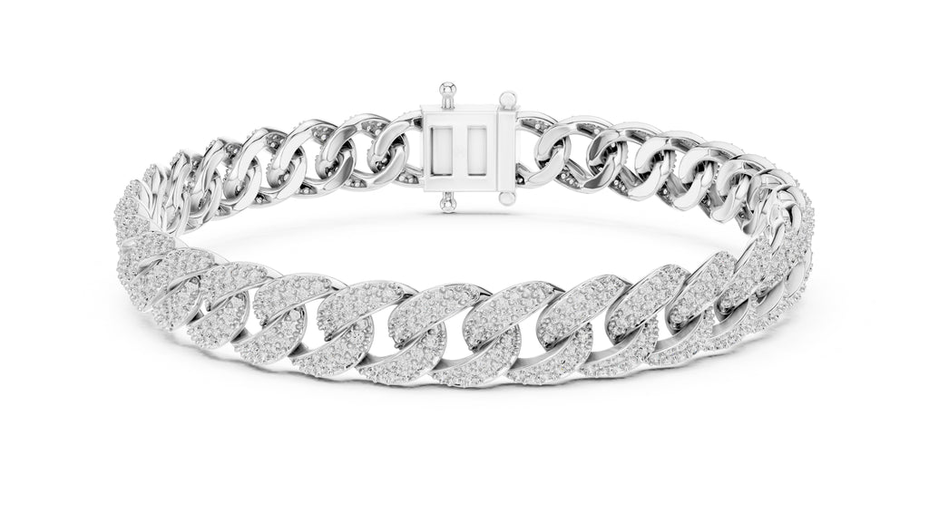 The Imperial Pave Cuban Chain White Gold