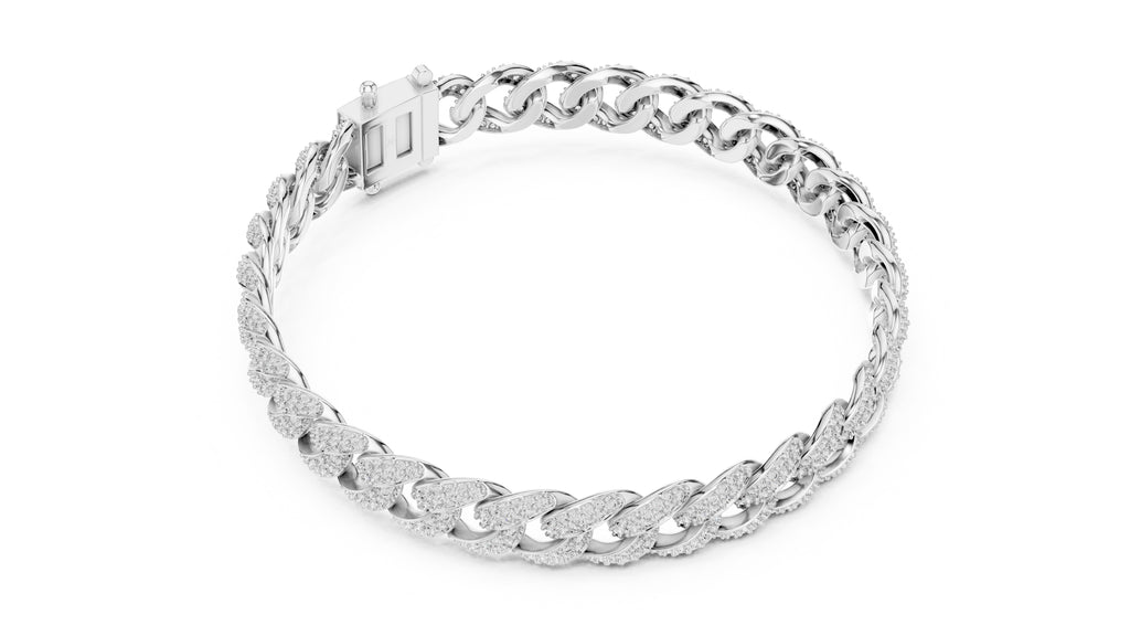 The Imperial Pave Cuban Chain White Gold