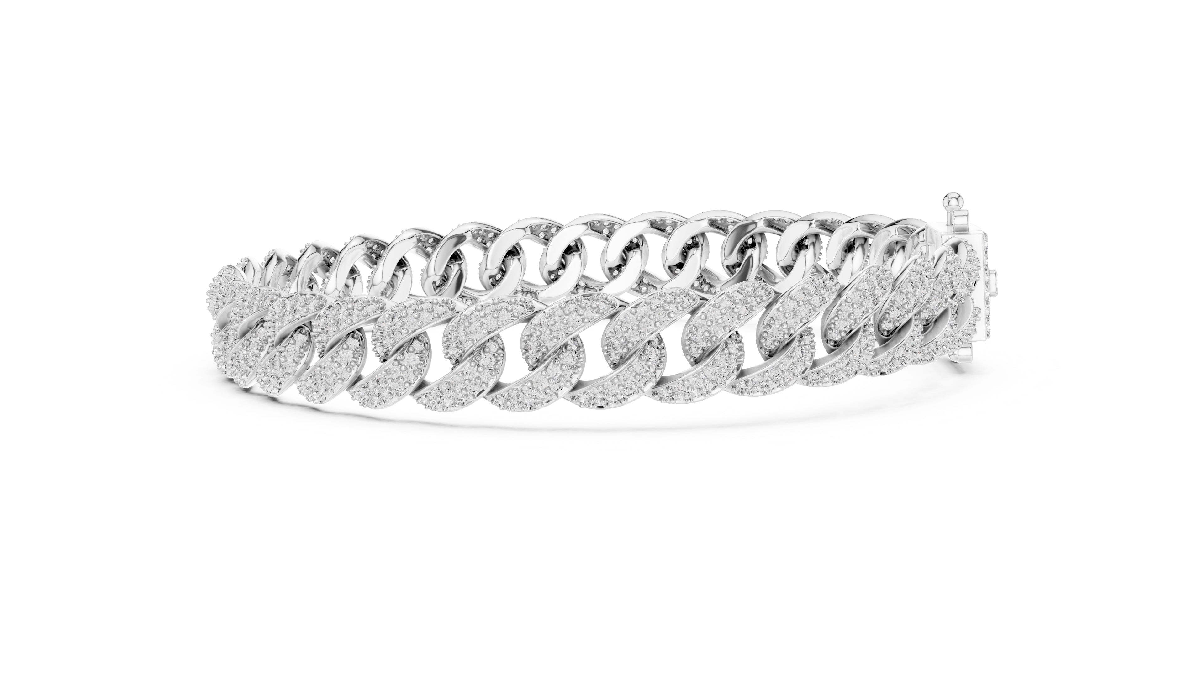 The Imperial Pave Cuban Chain White Gold