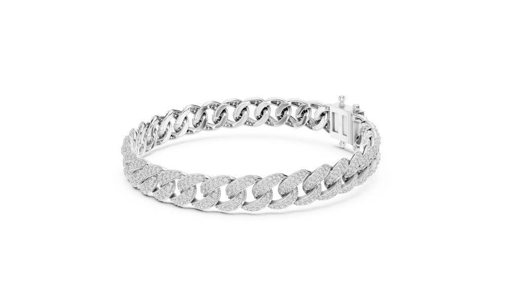 The Imperial Pave Cuban Chain White Gold