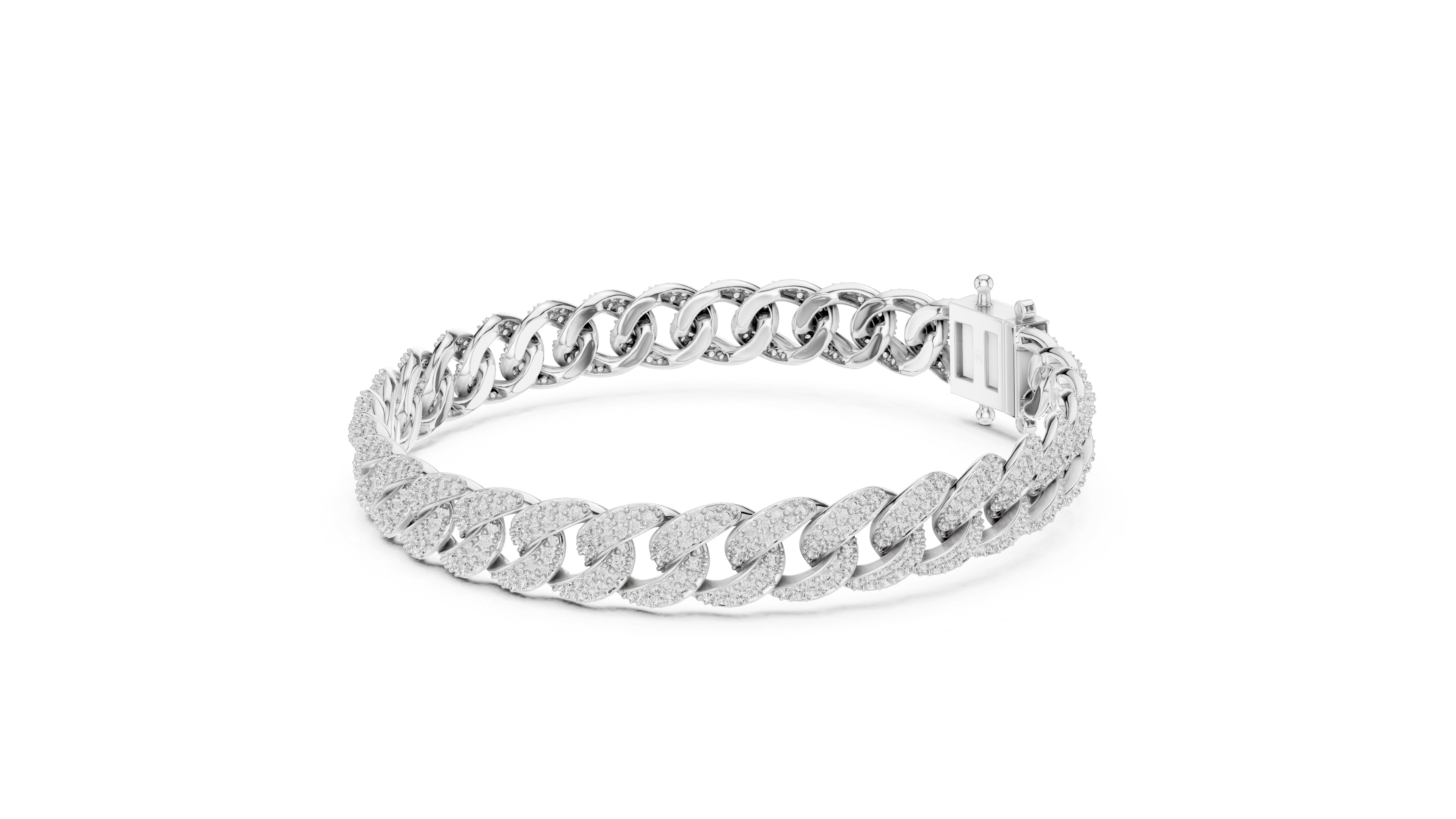 The Imperial Pave Cuban Chain White Gold
