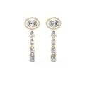 The Crown Halo Drop Earrings Yellow Gold