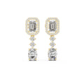 The Regency Emerald Drop Earrings Yellow Gold