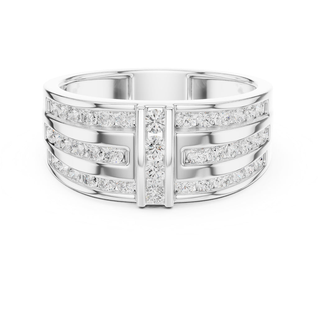 The Meridian Statement Ring White Gold