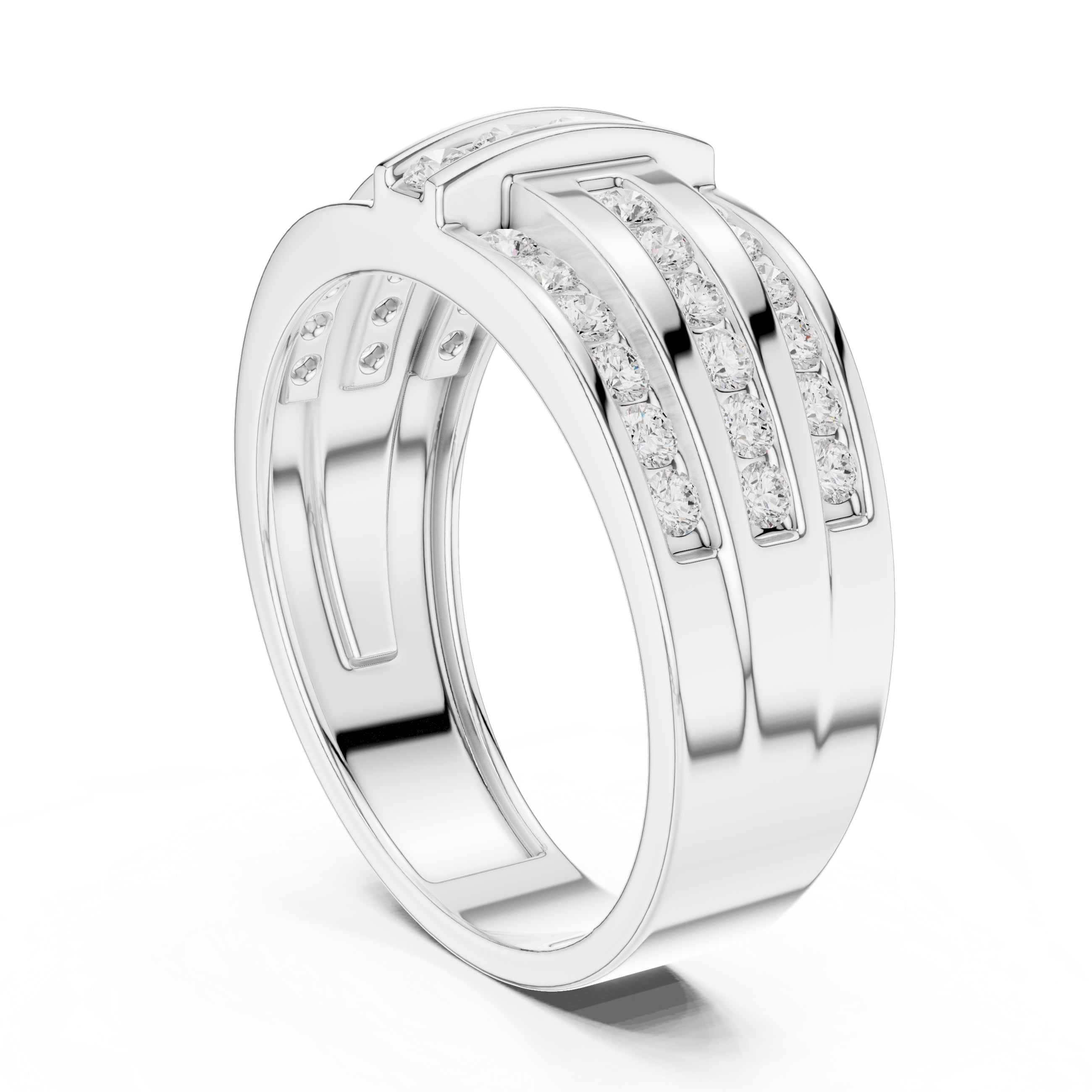 The Meridian Statement Ring White Gold