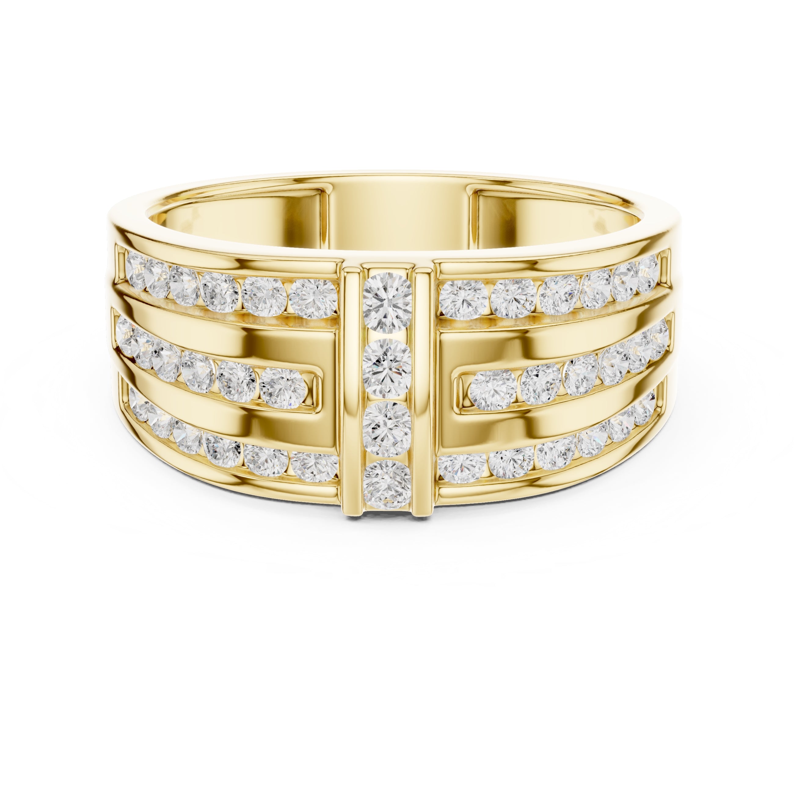 The Meridian Statement Ring Yellow Gold
