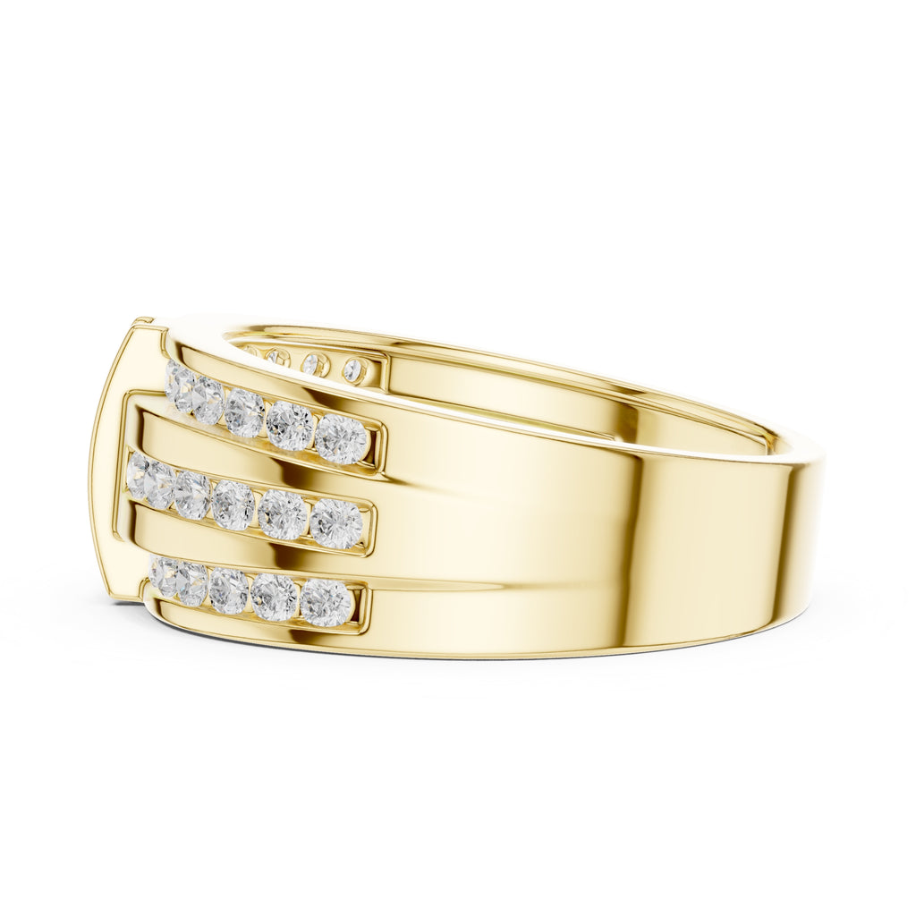 The Meridian Statement Ring Yellow Gold