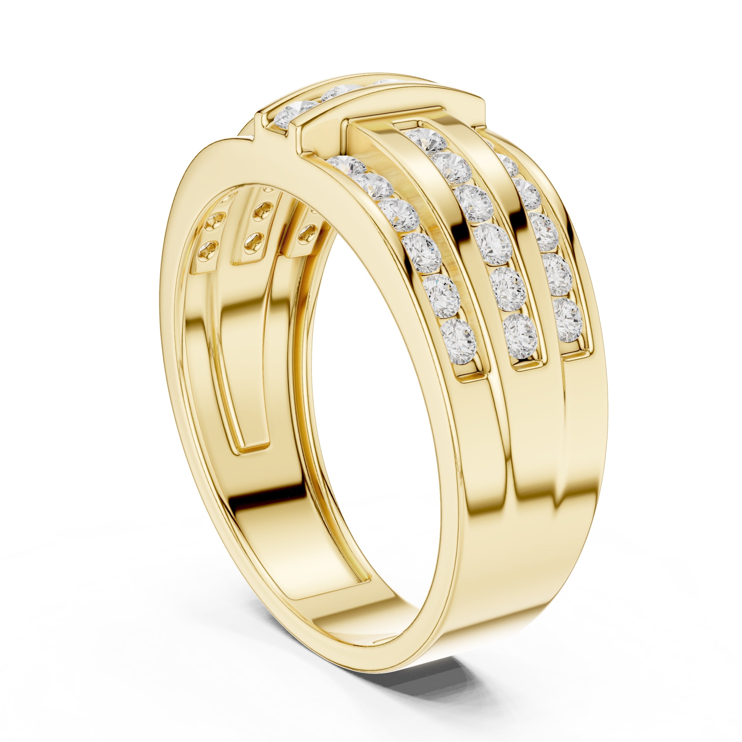 The Meridian Statement Ring Yellow Gold