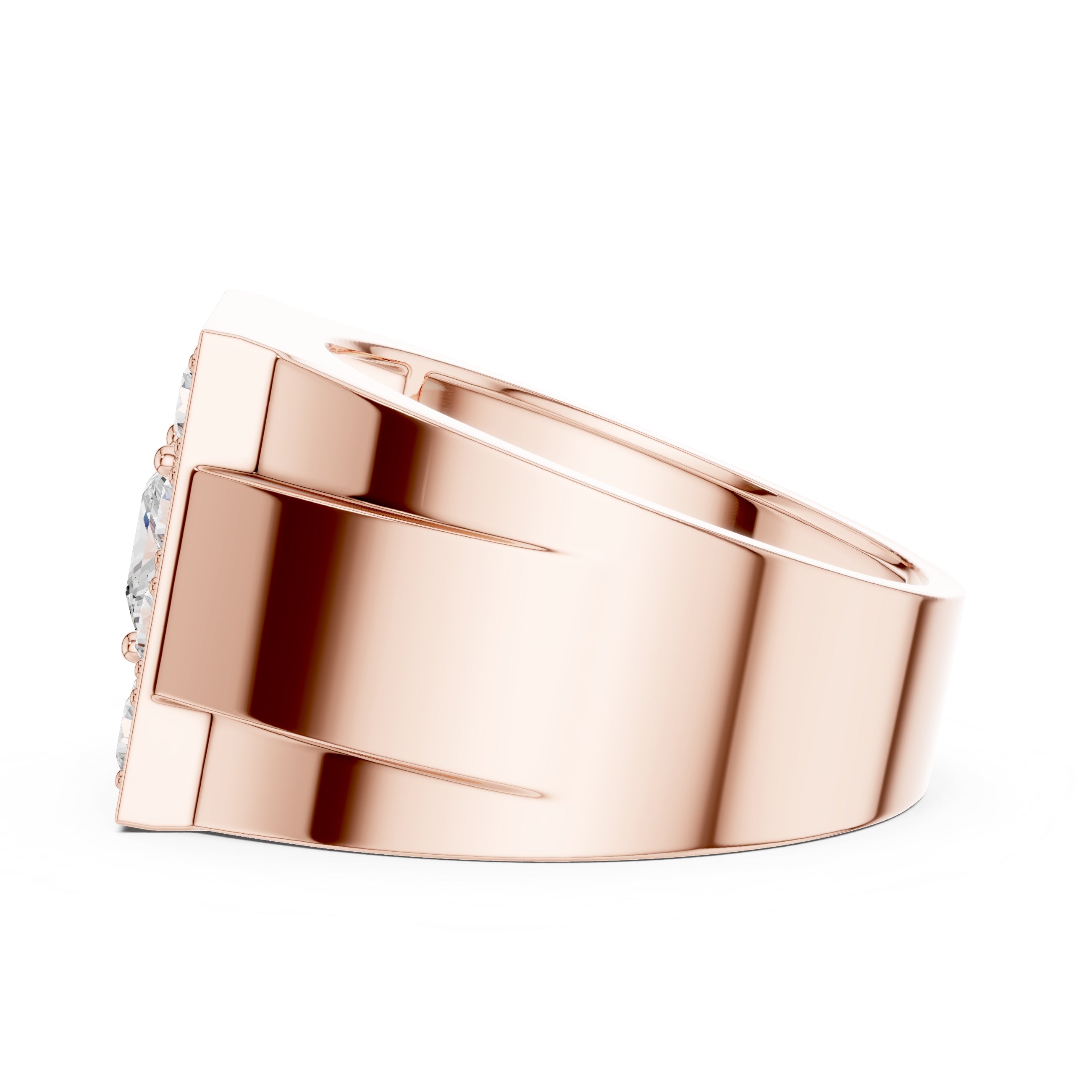 The Dynasty Halo Ring 1ct Rose Gold