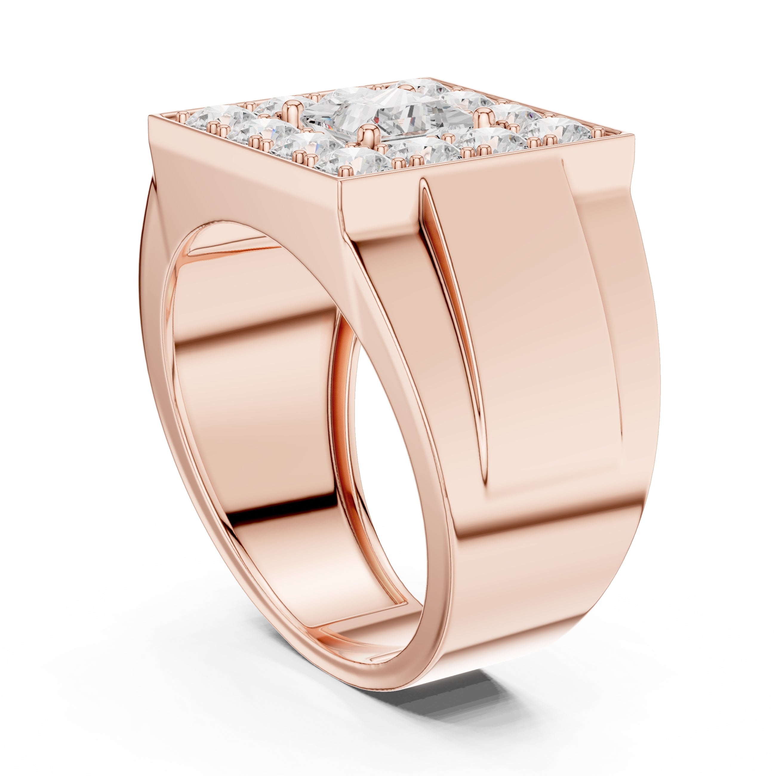 The Dynasty Halo Ring 1ct Rose Gold
