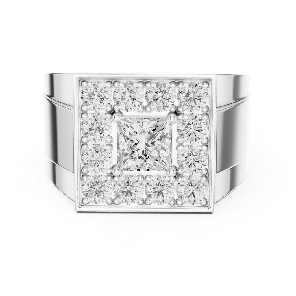 The Dynasty Halo Ring 1ct White Gold