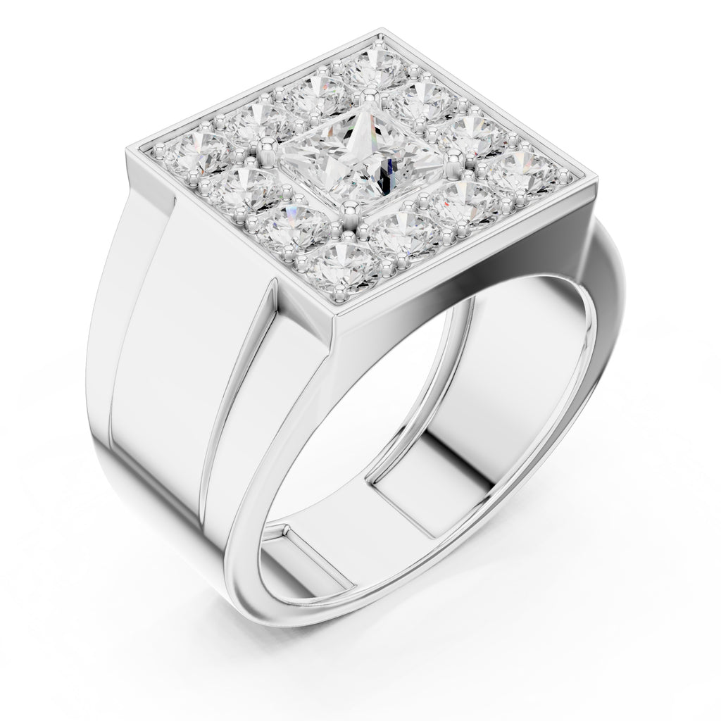 The Dynasty Halo Ring 1ct White Gold