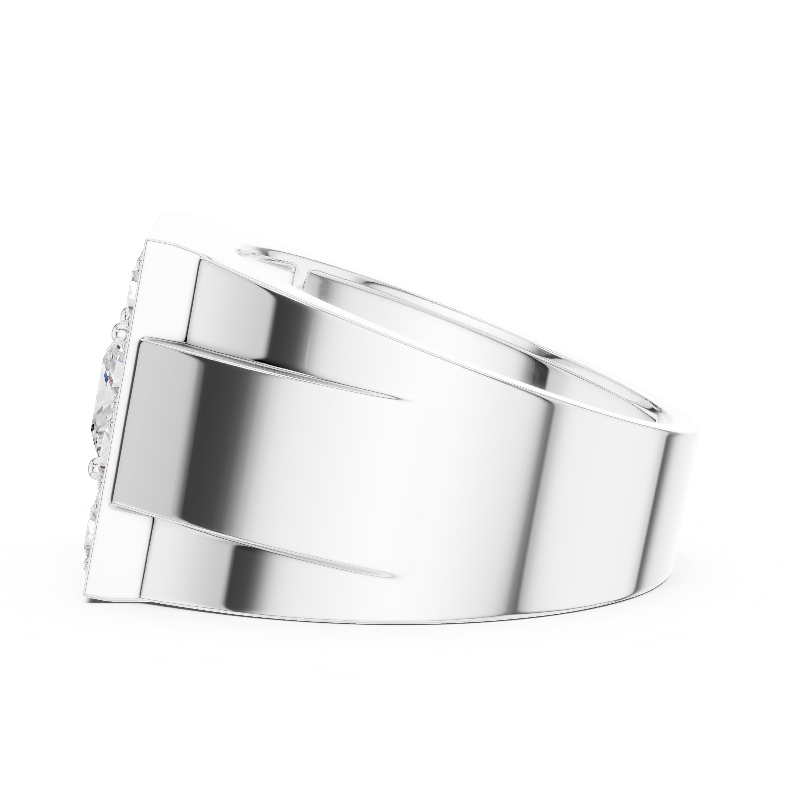 The Dynasty Halo Ring 1ct White Gold