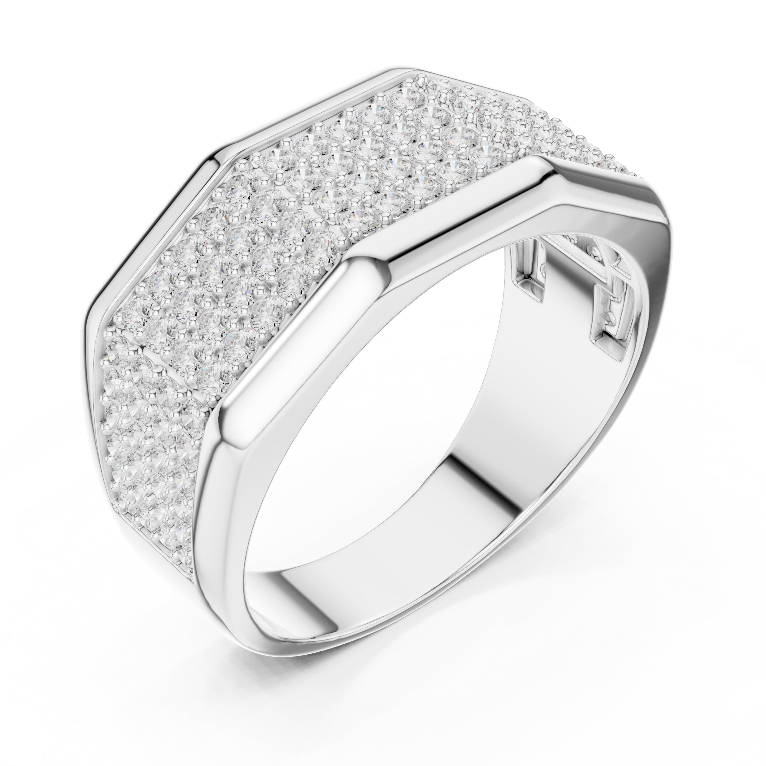 The Tycoon Statement Ring White Gold