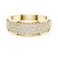 The Trinity Pavé Band Yellow Gold