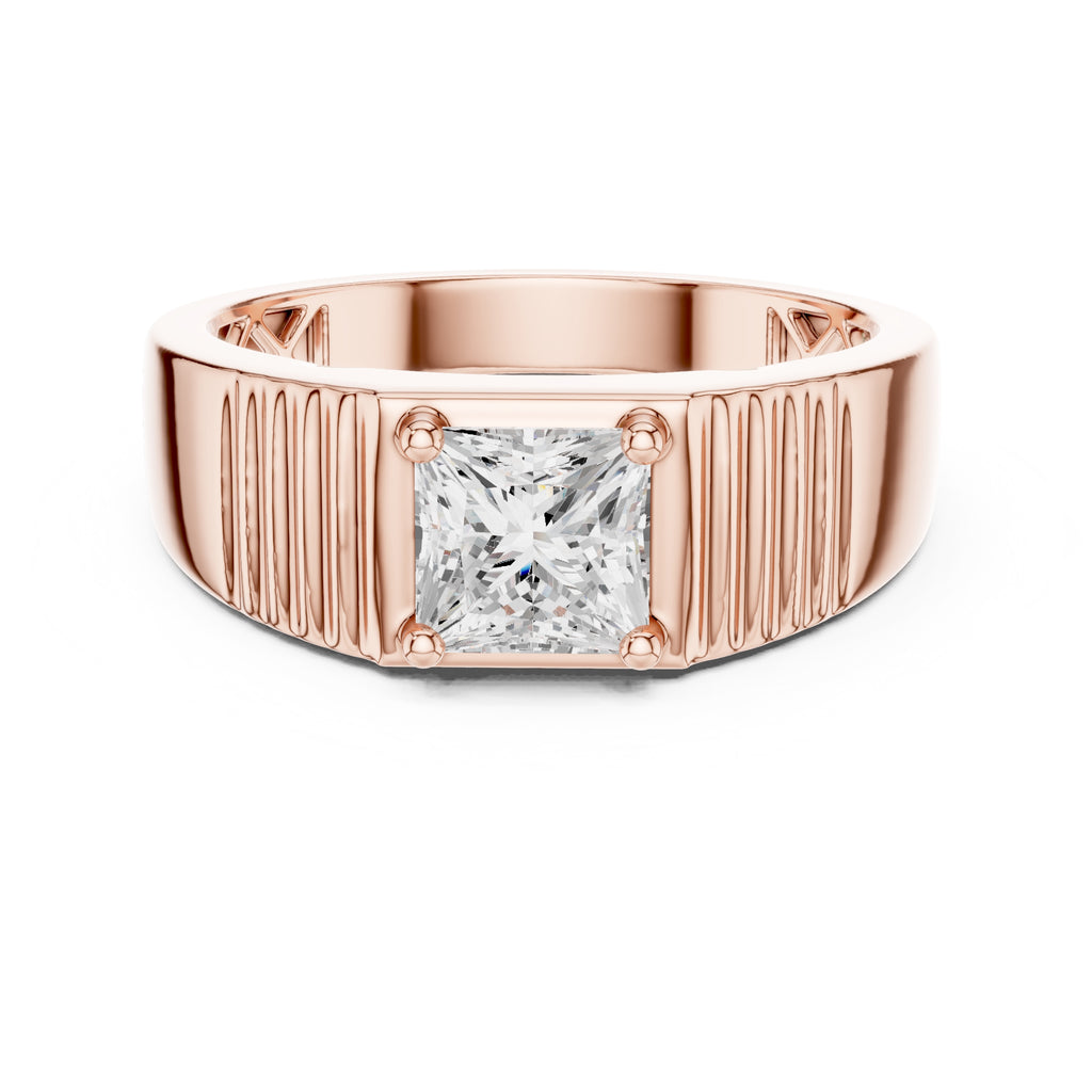 The Architect Princess-Cut Band 0.78ct Rose Gold