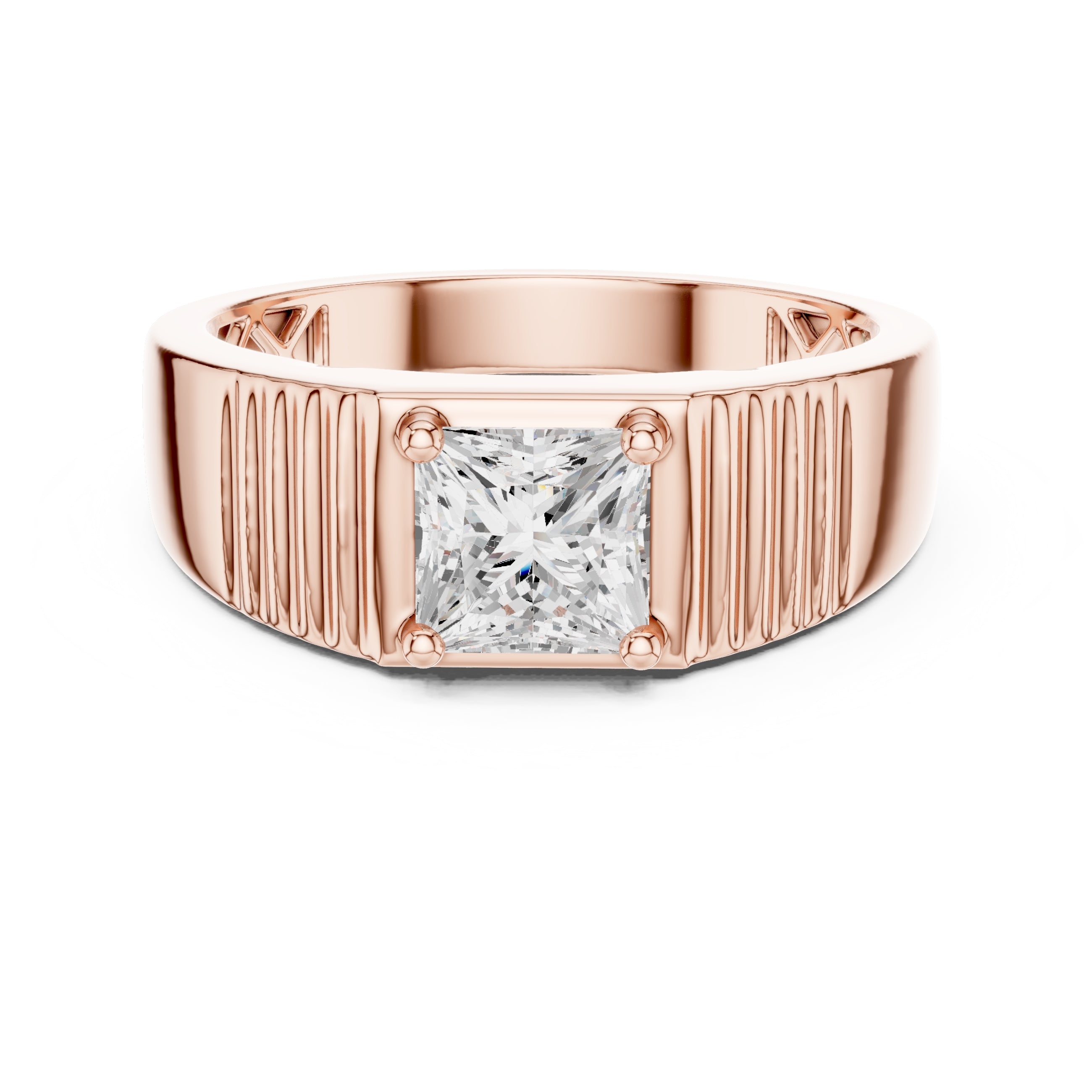 The Architect Princess-Cut Band 0.78ct Rose Gold