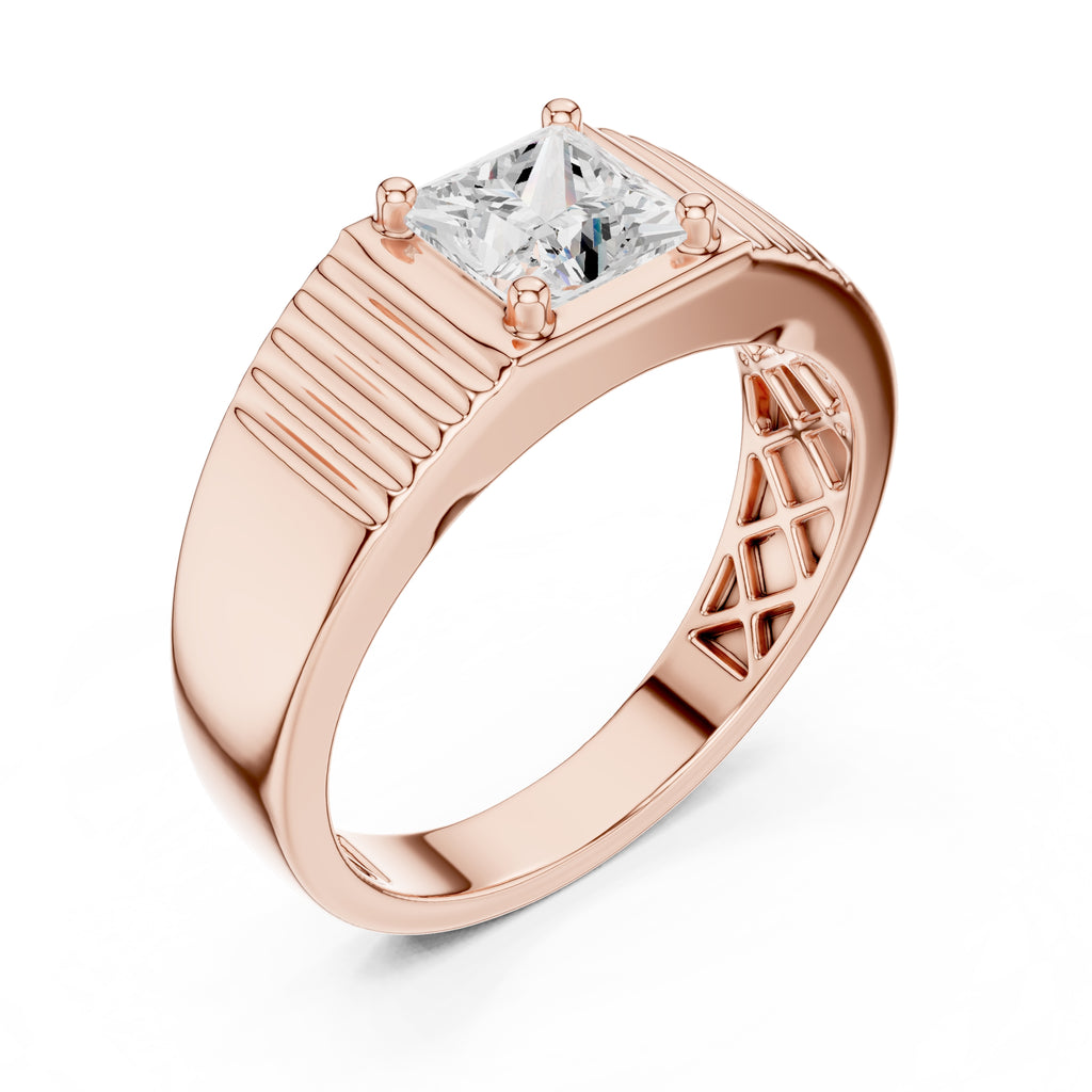 The Architect Princess-Cut Band 0.78ct Rose Gold