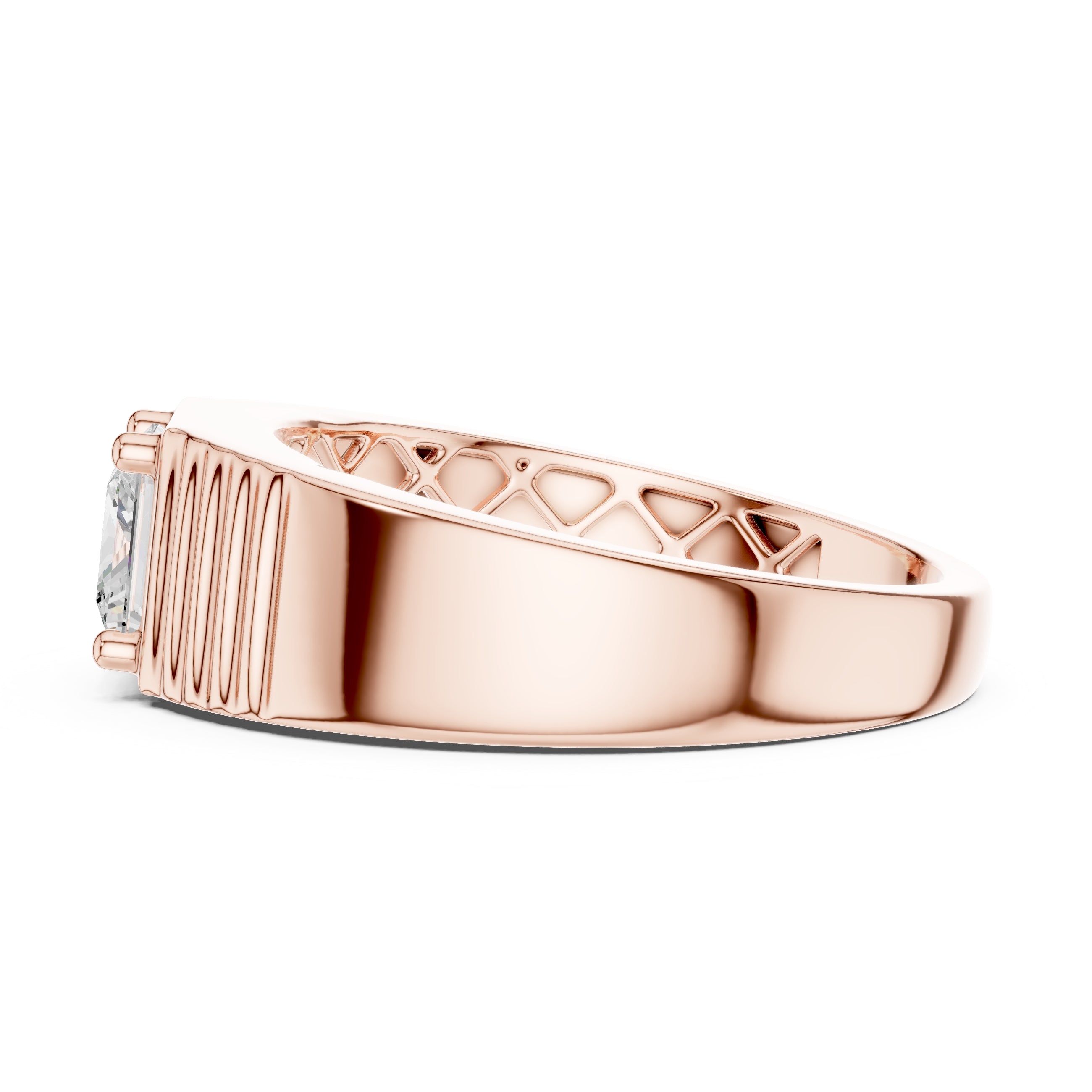 The Architect Princess-Cut Band 0.78ct Rose Gold