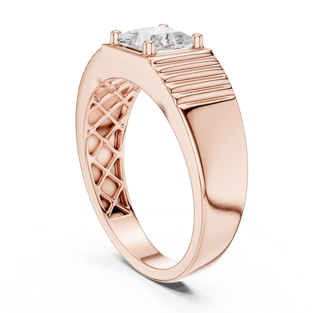 The Architect Princess-Cut Band 0.78ct Rose Gold