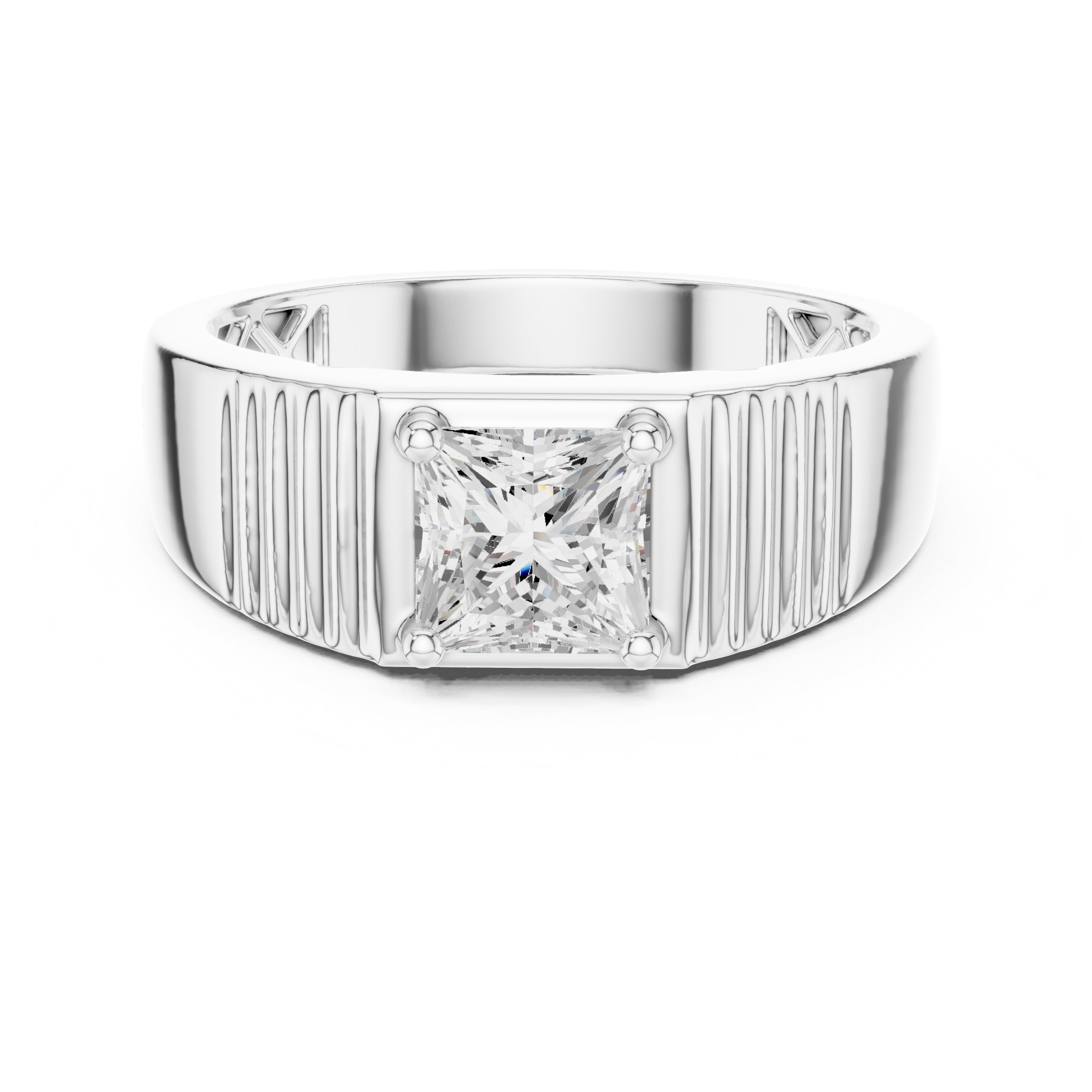 The Architect Princess-Cut Band 0.78ct White Gold