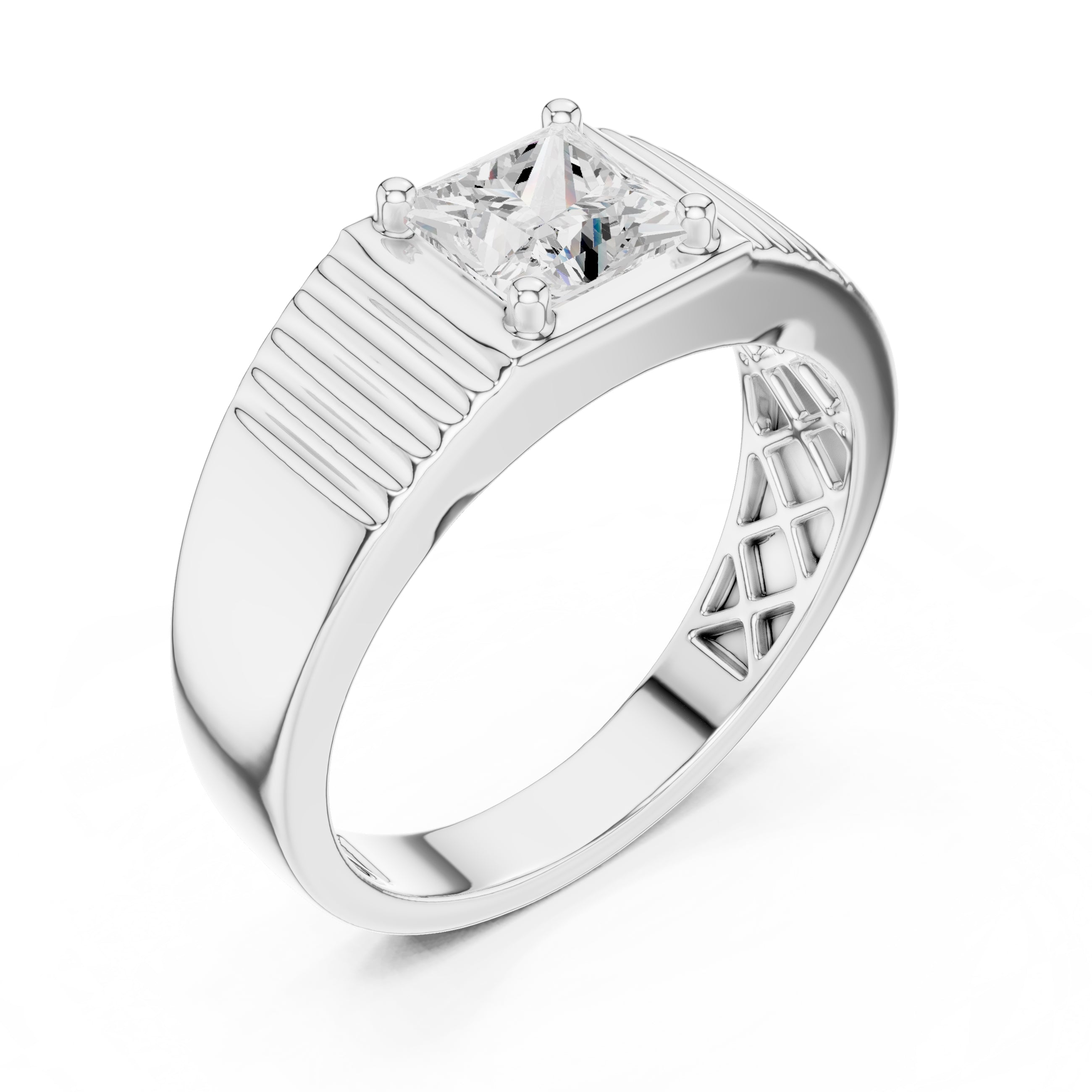The Architect Princess-Cut Band 0.78ct White Gold