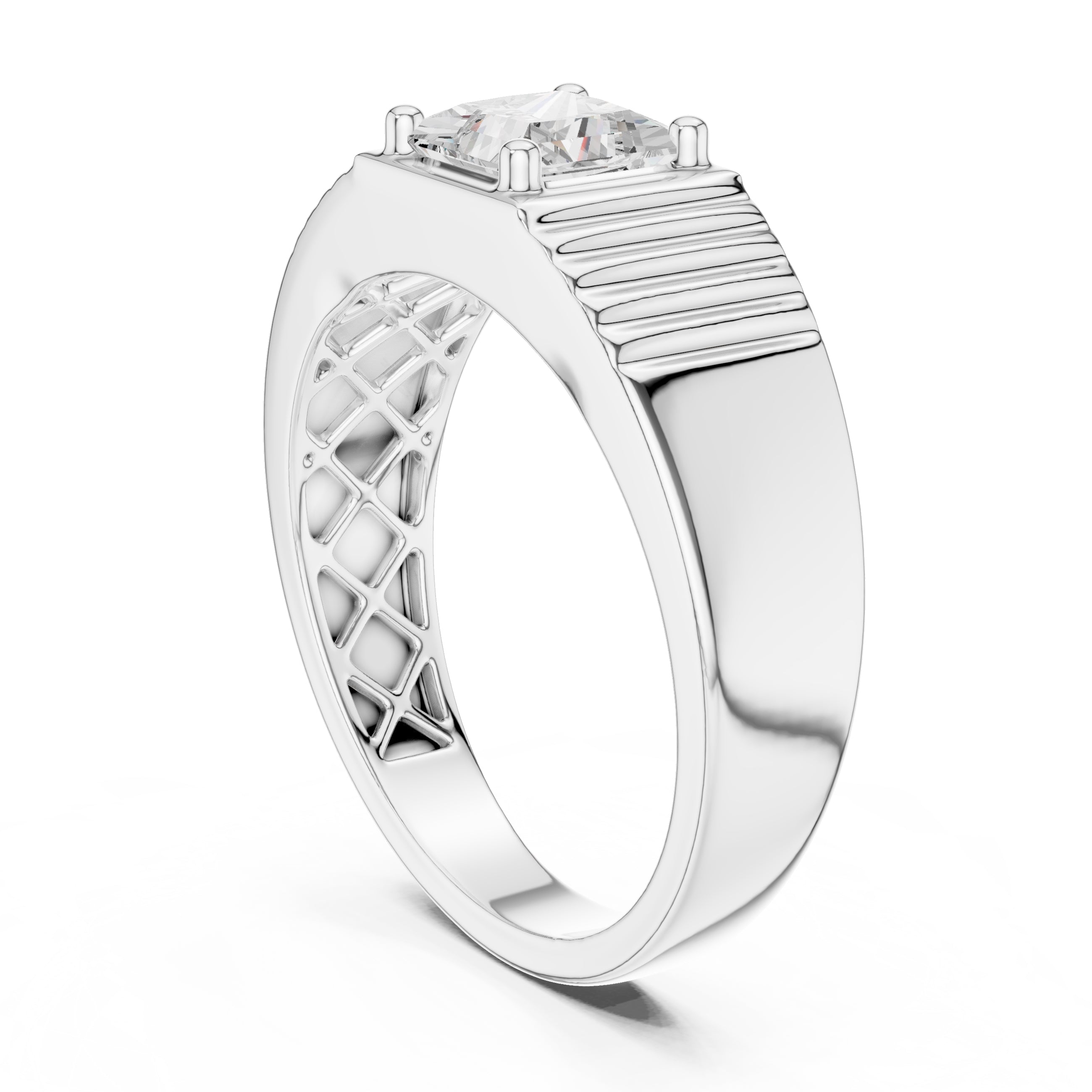 The Architect Princess-Cut Band 0.78ct White Gold