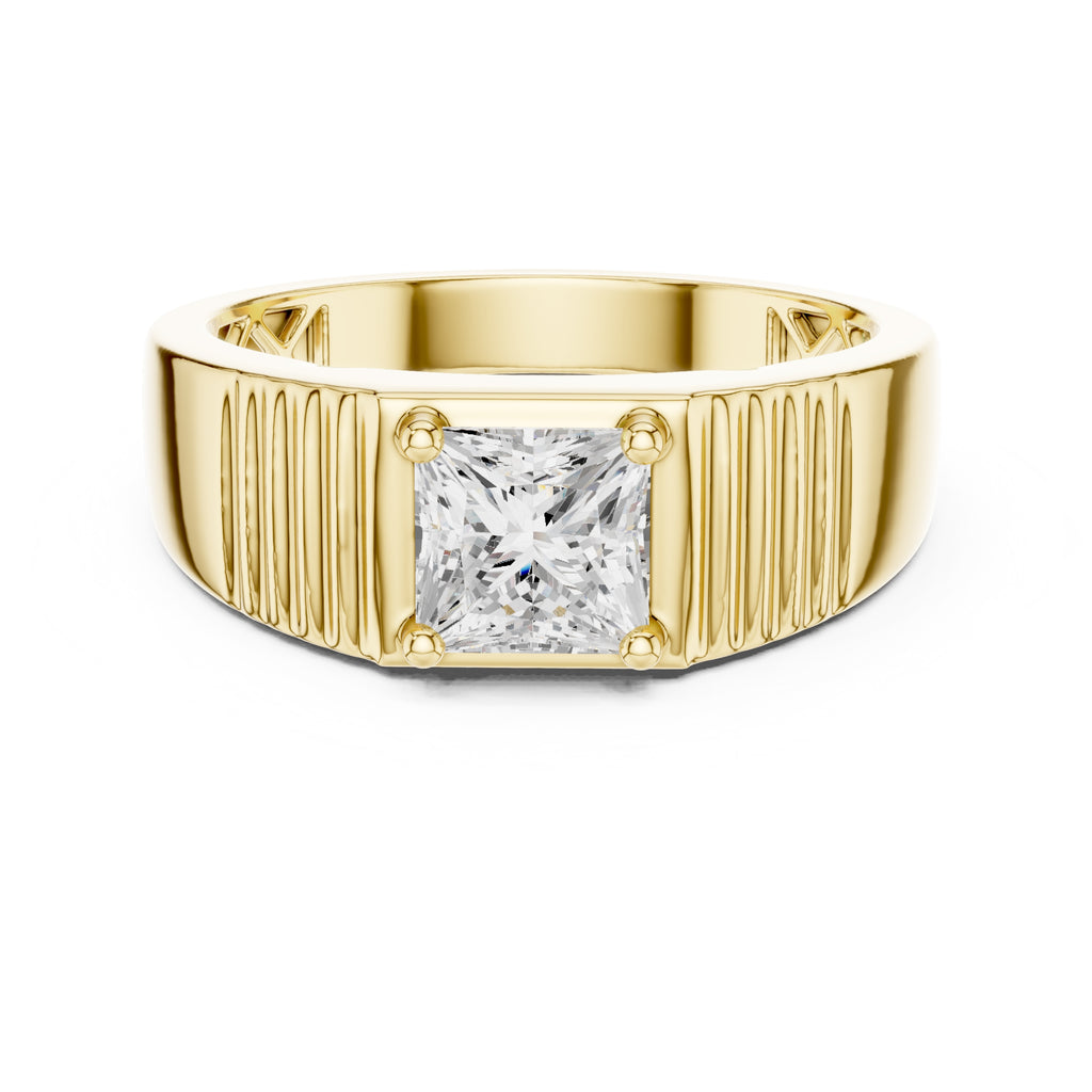 The Architect Princess-Cut Band 0.78ct Yellow Gold