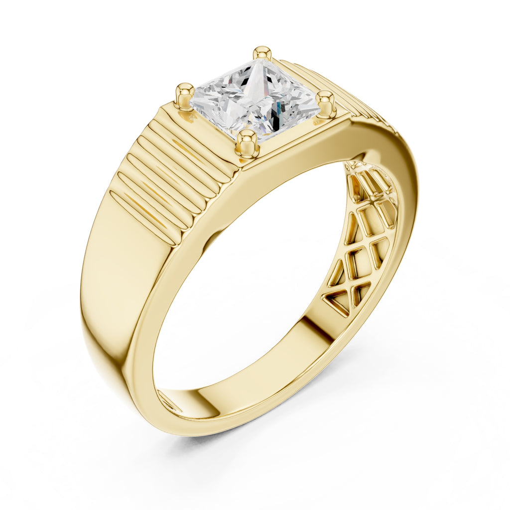The Architect Princess-Cut Band 0.78ct Yellow Gold
