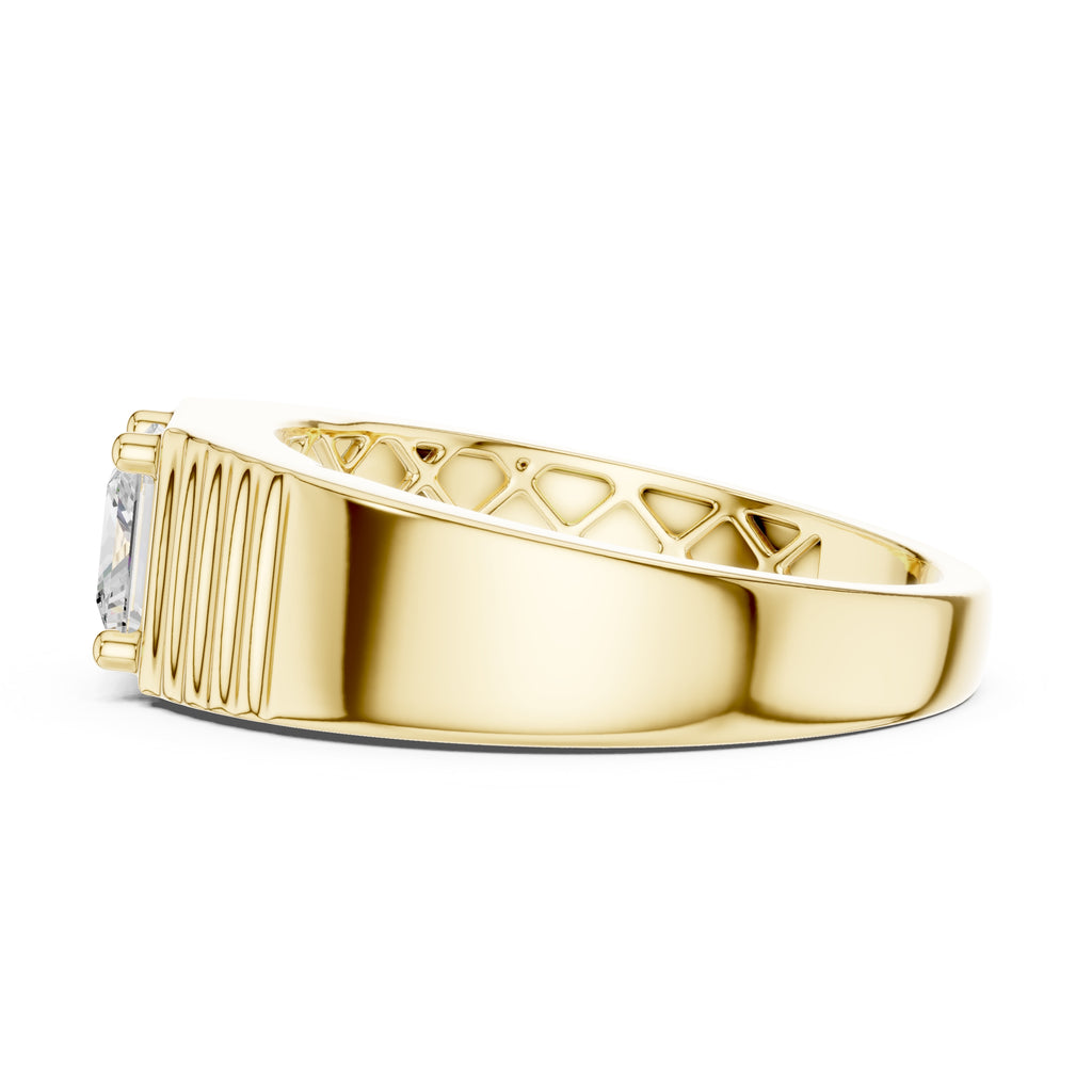 The Architect Princess-Cut Band 0.78ct Yellow Gold