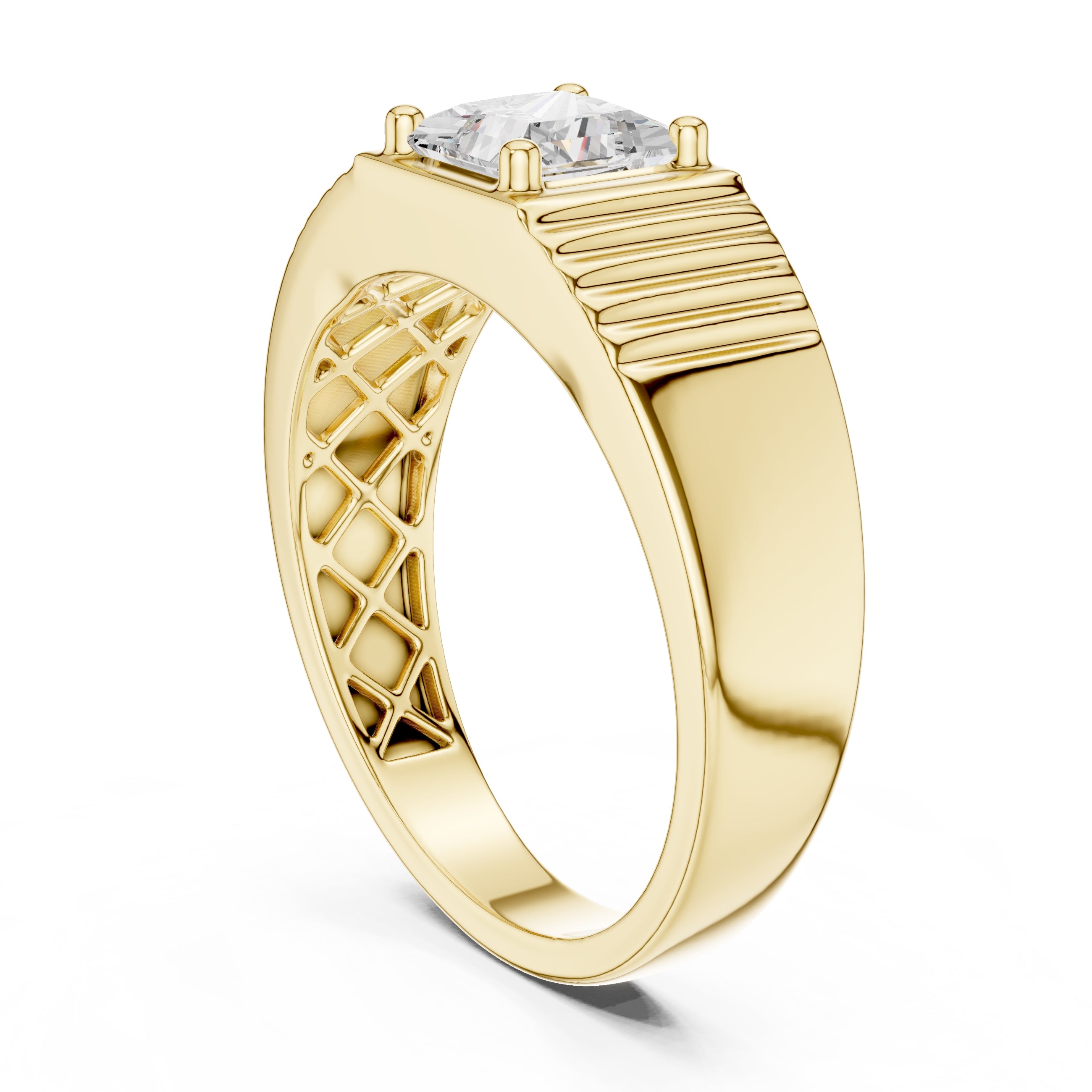 The Architect Princess-Cut Band 0.78ct Yellow Gold