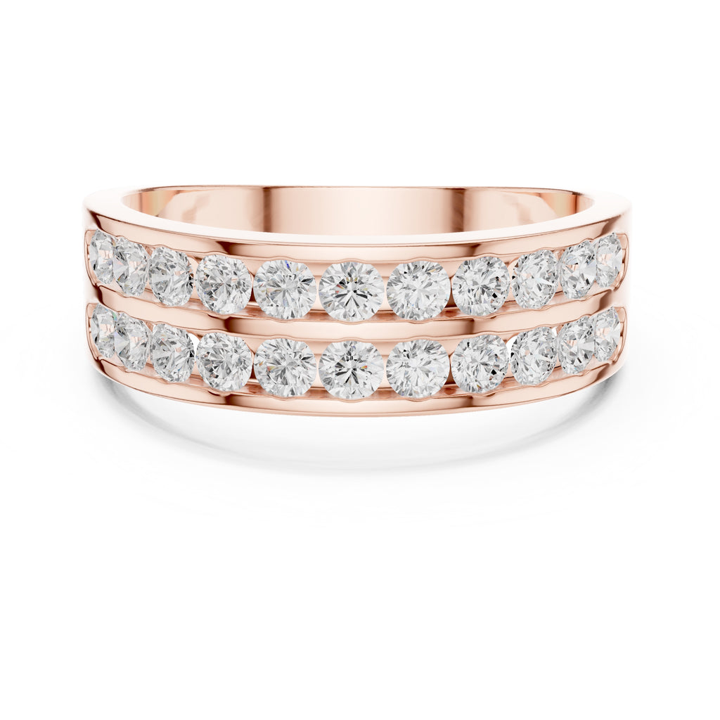The Dual Orbit Ring Rose Gold