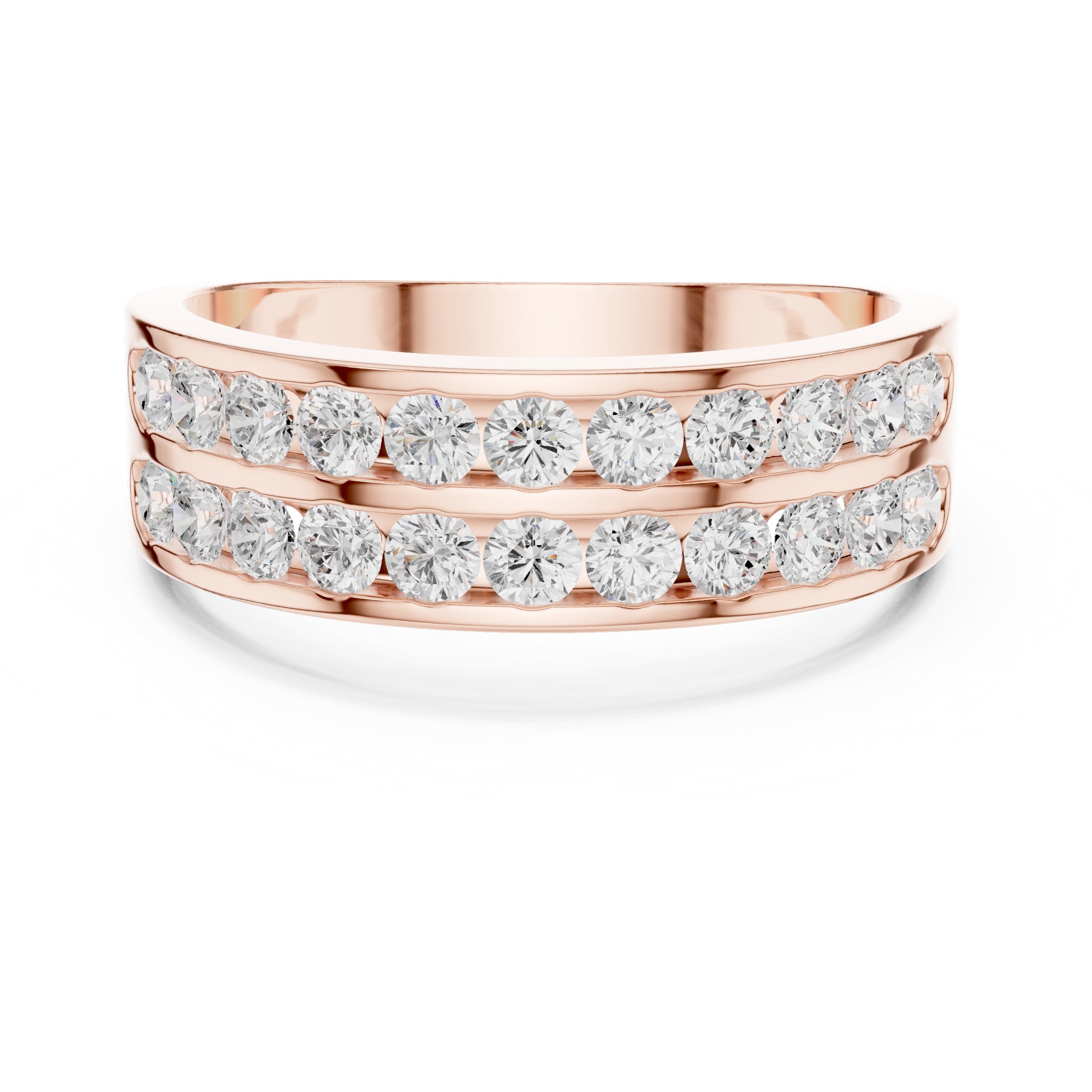 The Dual Orbit Ring Rose Gold
