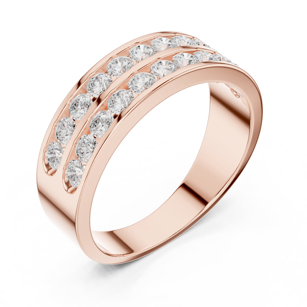 The Dual Orbit Ring Rose Gold