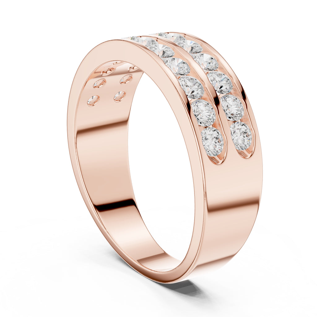 The Dual Orbit Ring Rose Gold